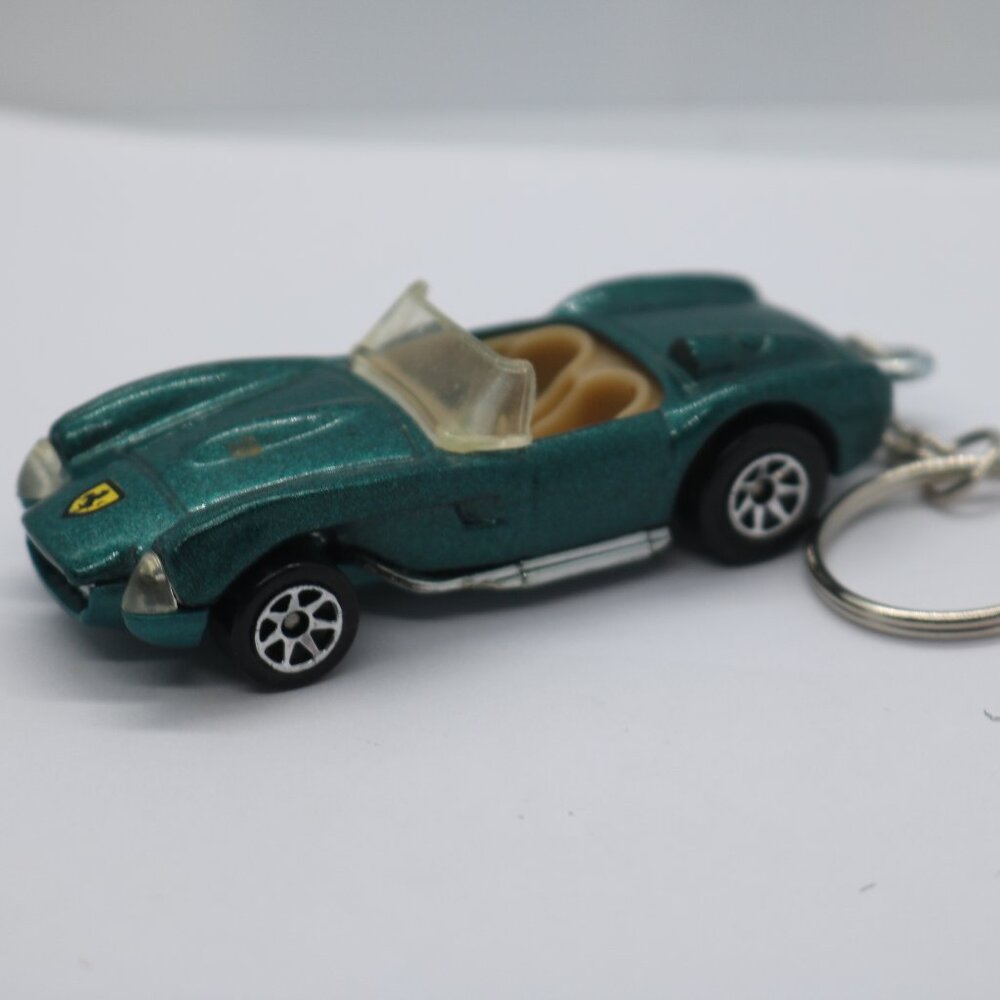 Hot Wheels 1990 green Ferrari 250 car custom keychain